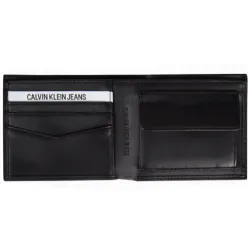Portefeuille homme Calvin Klein White logo Noir - ZESHOES