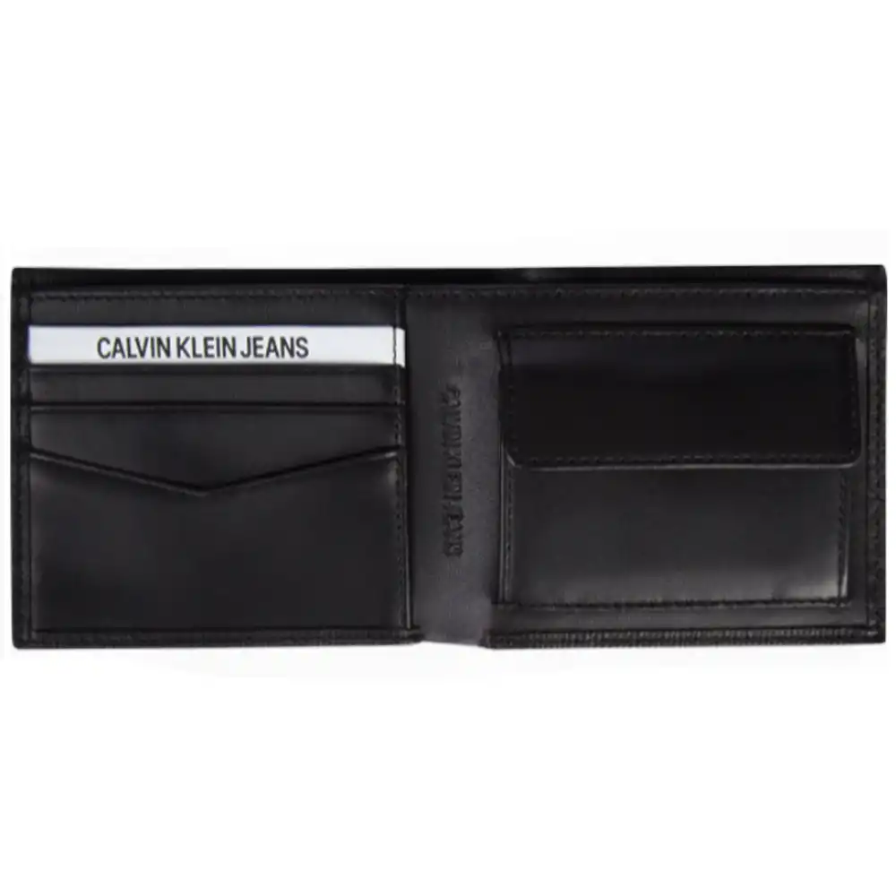Portefeuille homme Calvin Klein White logo Noir - ZESHOES