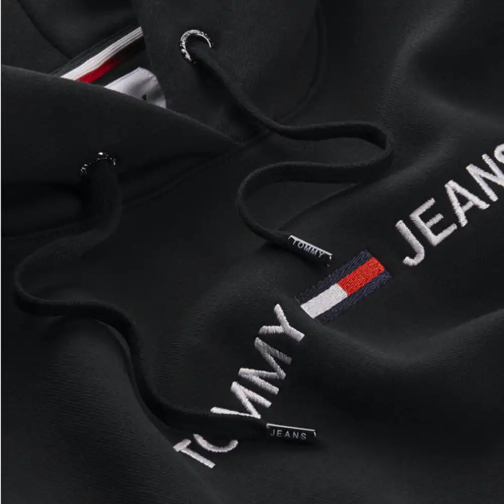 Sweat capuche femme Tommy Jeans Linear logo Noir - ZESHOES