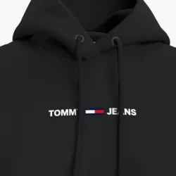 Sweat capuche femme Tommy Jeans Linear logo Noir - ZESHOES