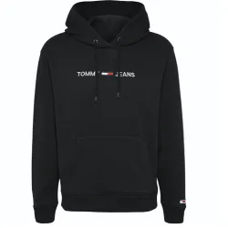 Sweat capuche femme Tommy Jeans Linear logo Noir - ZESHOES