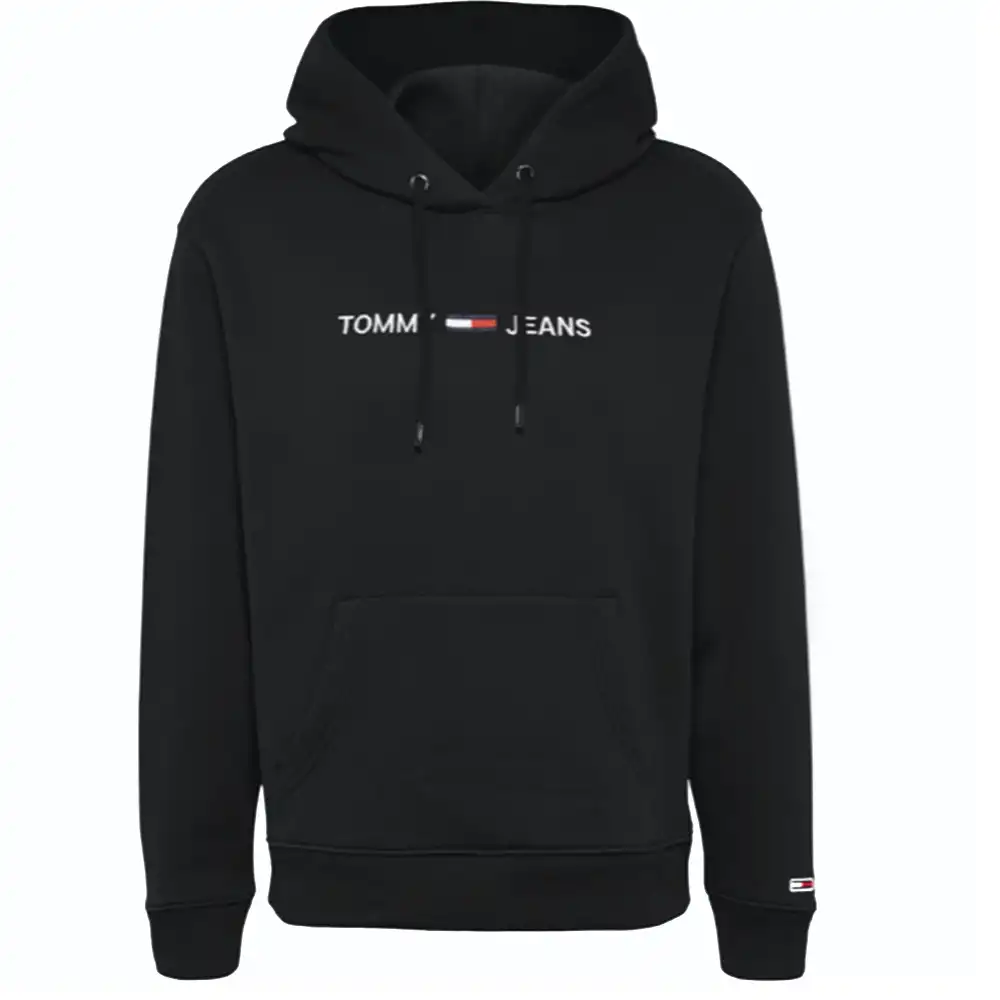 Sweat capuche femme Tommy Jeans Linear logo Noir - ZESHOES