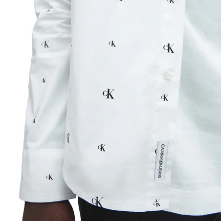 Chemise manches longues homme Calvin Klein Blanc Unlimited logo