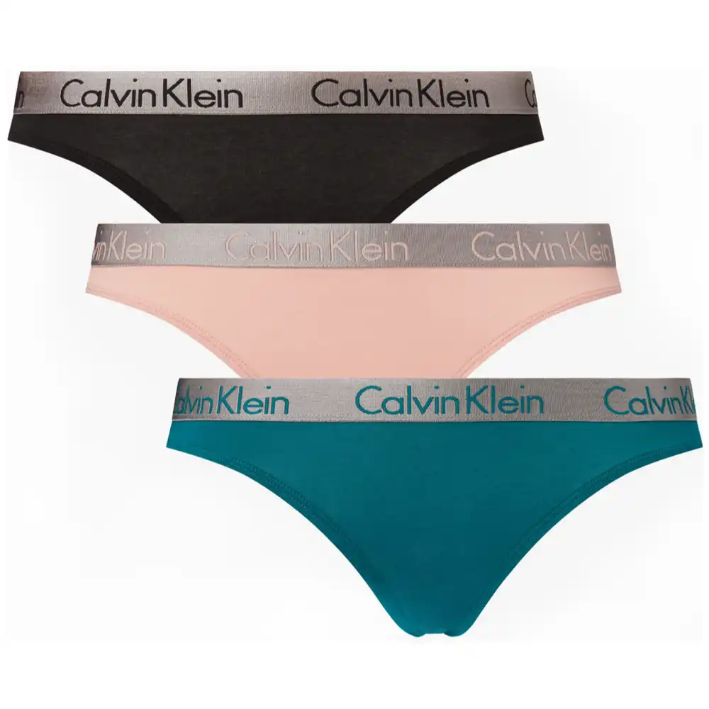 String femme Calvin Klein Pack x3 thong Multicolor - ZESHOES