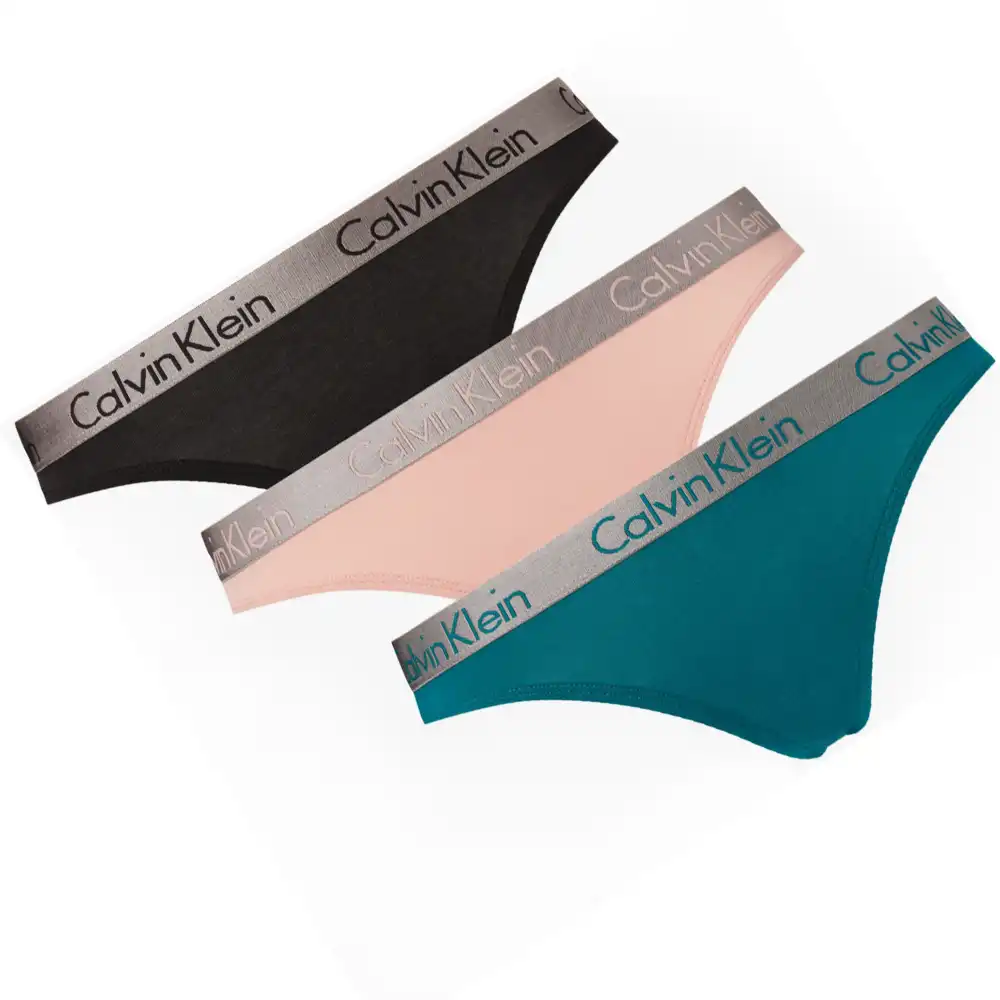 String femme Calvin Klein Pack x3 thong Multicolor - ZESHOES