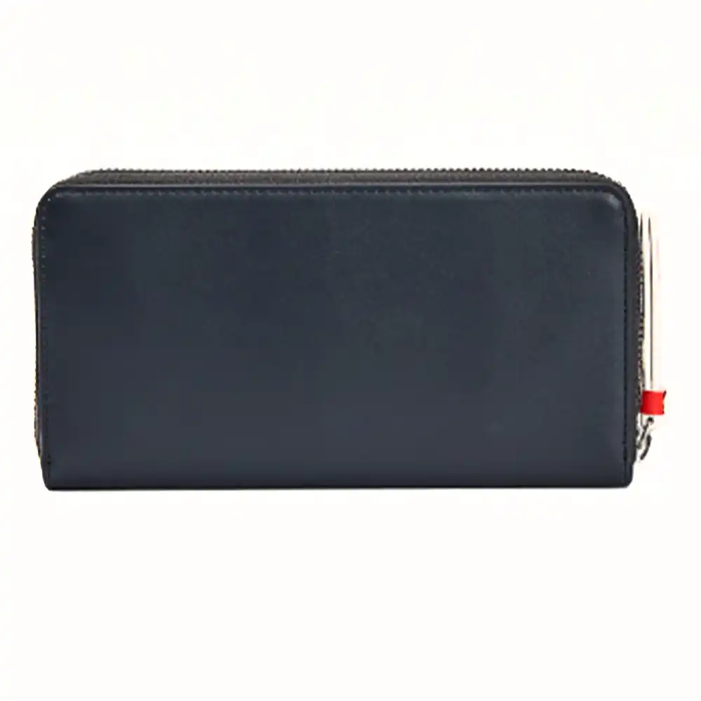 Portefeuille femme Tommy Jeans Grand zippé à logo Bleu - ZESHOES