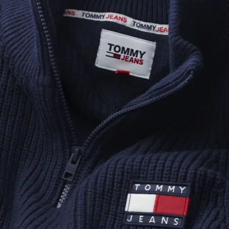 Produits victimes de leur succès Tommy Jeans Bleu Badge halfzip 
