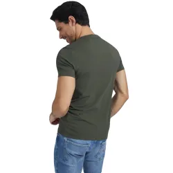 T shirt manche courte homme Guess Super slim Kaki - ZESHOES