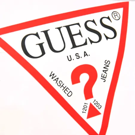 Produits victimes de leur succès Guess Blanc Logo triangle