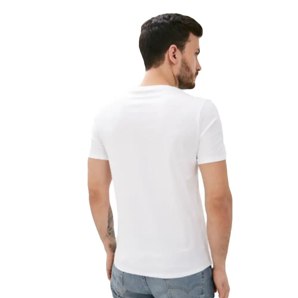 T shirt manche courte homme Guess Logo triangle Blanc - ZESHOES T shirt manche courte homme Guess Logo triangle Blanc - ZESHOES