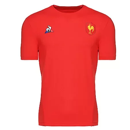 T shirt manche courte homme Le Coq Sportif Rouge FFR logo
