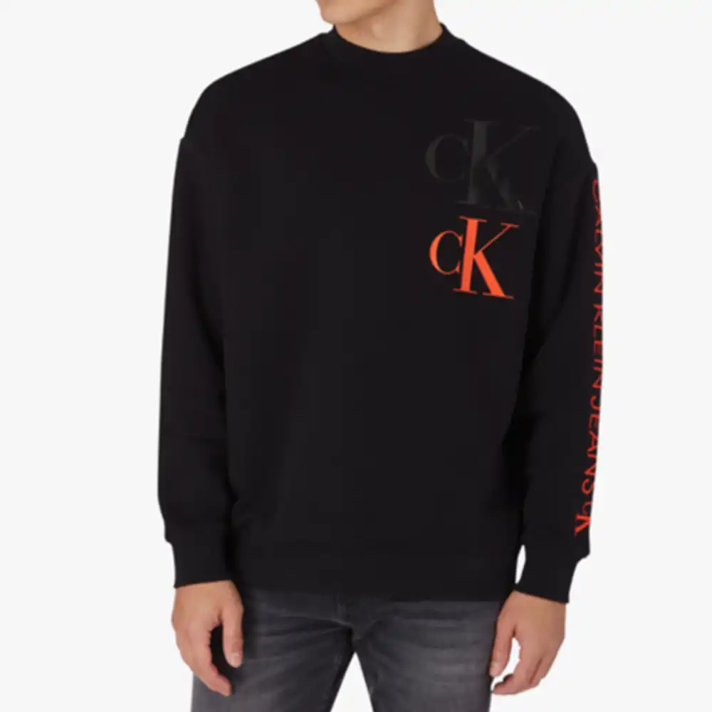 Pull homme Calvin Klein Fashion mock neck Noir - ZESHOES