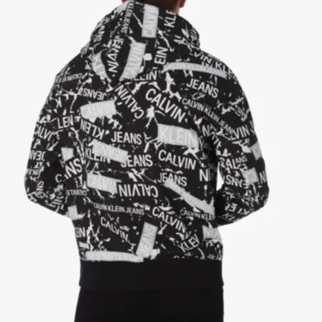 Produits victimes de leur succès Calvin Klein Noir Aop hoodie