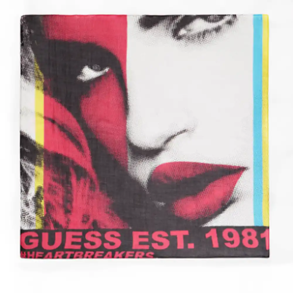 Echarpe femme foulard Guess All over print scarf Multicolor - ZESHOES