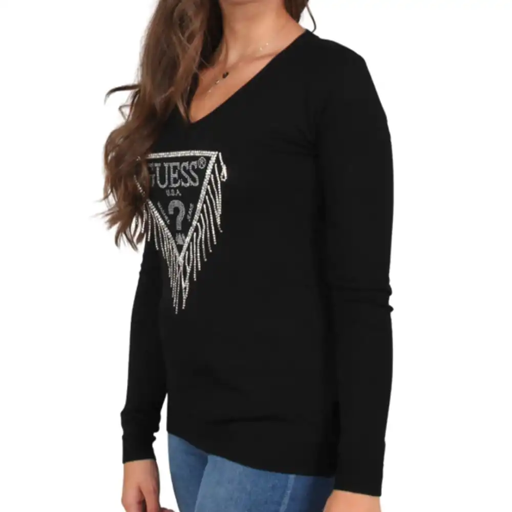 Pull femme Guess Pam rn Noir - ZESHOES Pull femme Guess Pam rn Noir - ZESHOES