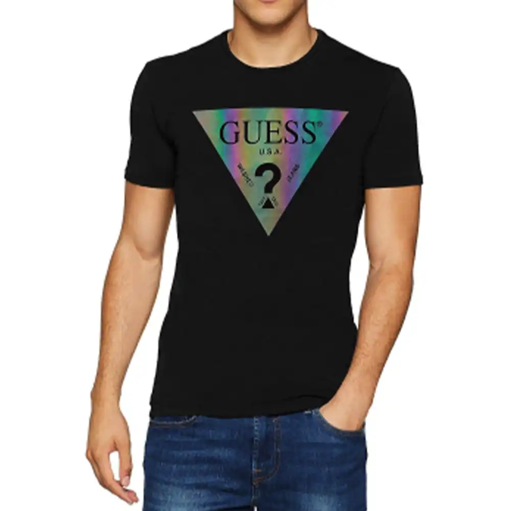 T shirt manche courte homme Guess Shades Noir - ZESHOES