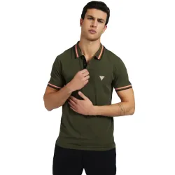 Polo manche courte Guess Nolan Vert - ZESHOES