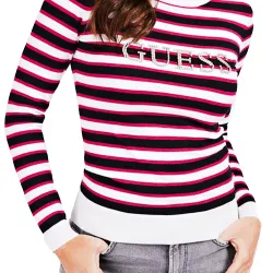 Pull femme Guess Rhinestones front Multicolor - ZESHOES