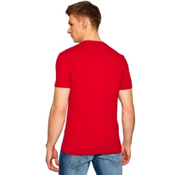 T shirt manche courte homme Guess Super slim v Rouge - ZESHOES T shirt manche courte homme Guess Super slim v Rouge - ZESHOES