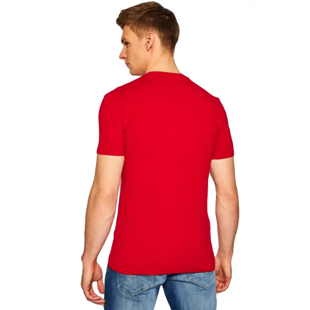 T shirt manche courte homme Guess Super slim v Rouge - ZESHOES T shirt manche courte homme Guess Super slim v Rouge - ZESHOES