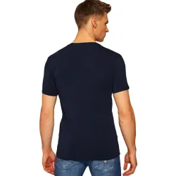 T shirt manche courte homme Guess Super slim v Bleu - ZESHOES T shirt manche courte homme Guess Super slim v Bleu - ZESHOES