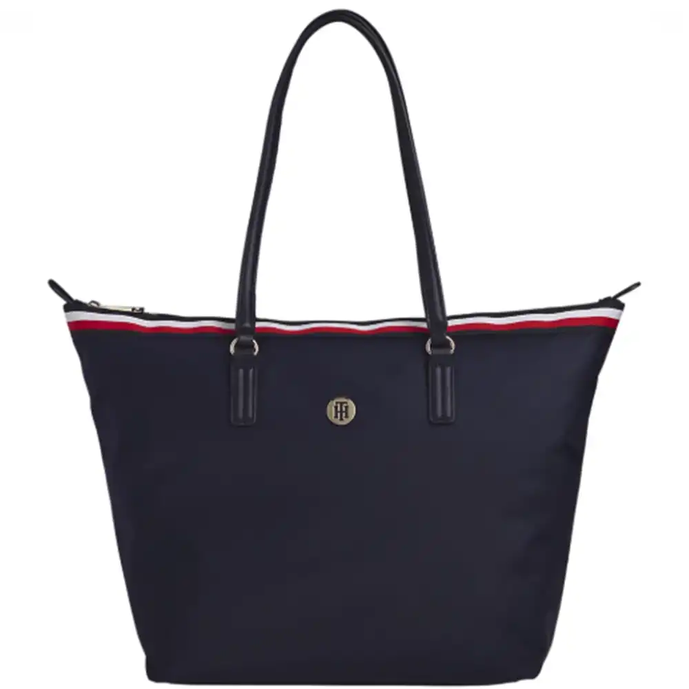 Sac a main femme Tommy Jeans Poppy tote corp Bleu - ZESHOES