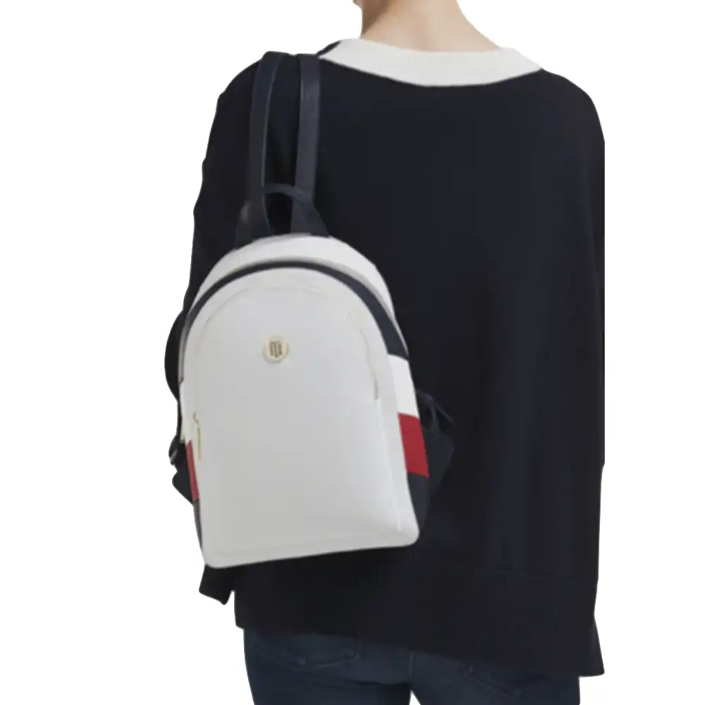 Sac à dos femme Tommy Jeans Core corp Blanc - ZESHOES