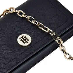 Portefeuille femme Tommy Jeans Honey mini crossover Noir - ZESHOES