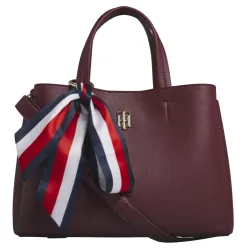 Sac a main femme Tommy Jeans Charming satchel Bordeaux - ZESHOES Sac a main femme Tommy Jeans Charming satchel Bordeaux - ZESHOES