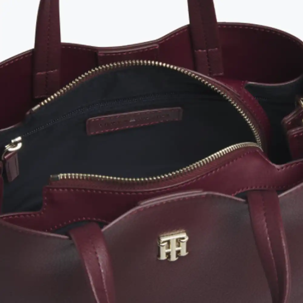 Sac a main femme Tommy Jeans Charming satchel Bordeaux - ZESHOES Sac a main femme Tommy Jeans Charming satchel Bordeaux - ZESHOES