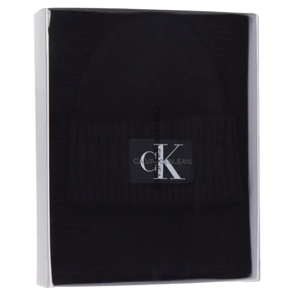 Echarpe homme Calvin Klein Beanie + scarf Noir - ZESHOES