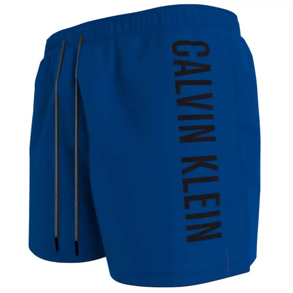Short de bain homme Calvin Klein Medium drawstring Bleu - ZESHOES Short de bain homme Calvin Klein Medium drawstring Bleu - ZESHOES