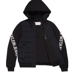 Doudoune homme Calvin Klein Stretch logo Noir - ZESHOES Doudoune homme Calvin Klein Stretch logo Noir - ZESHOES