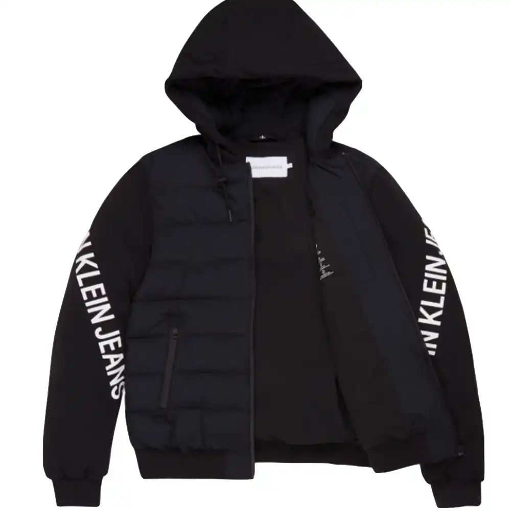 Doudoune homme Calvin Klein Stretch logo Noir - ZESHOES Doudoune homme Calvin Klein Stretch logo Noir - ZESHOES