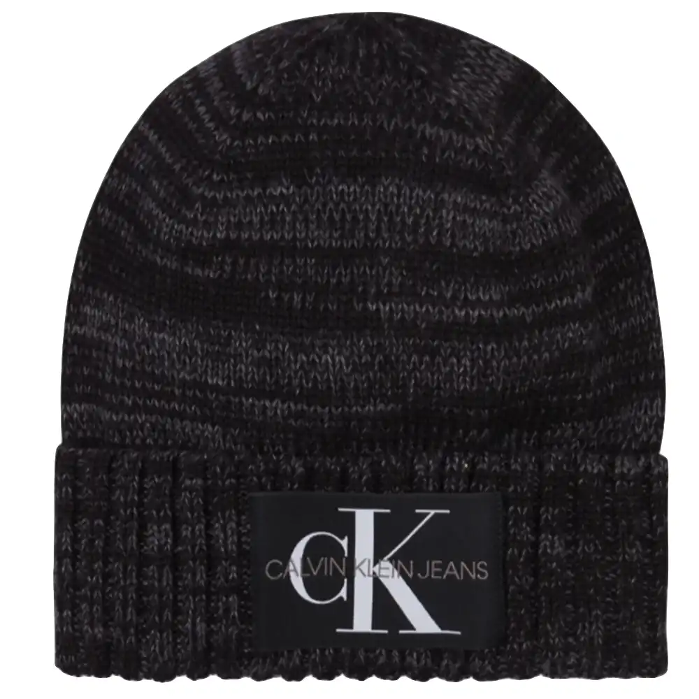 Bonnet homme Calvin Klein Beanie mono Noir - ZESHOES