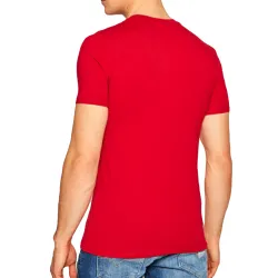 T shirt manche courte homme Guess Little logo classic Rouge - ZESHOES T shirt manche courte homme Guess Little logo classic Rouge - ZESHOES