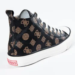 Basket montante femme Guess Niafal Marron - ZESHOES