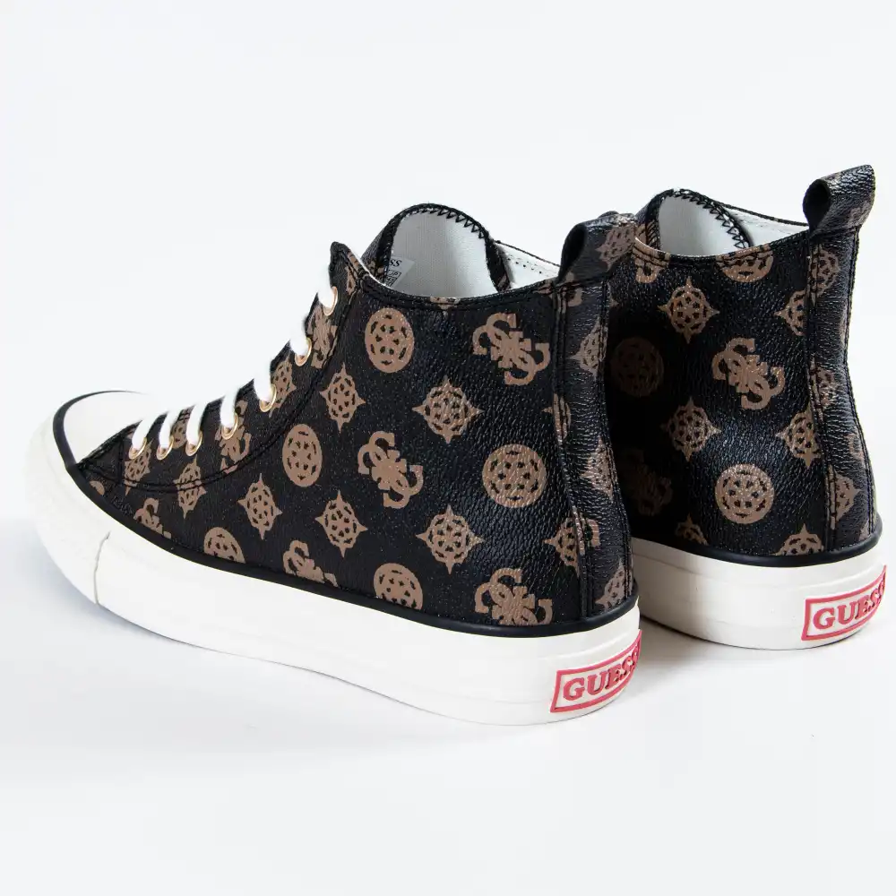 Basket montante femme Guess Niafal Marron - ZESHOES