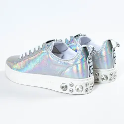 Basket basse femme Guess Ritlel Argent - ZESHOES