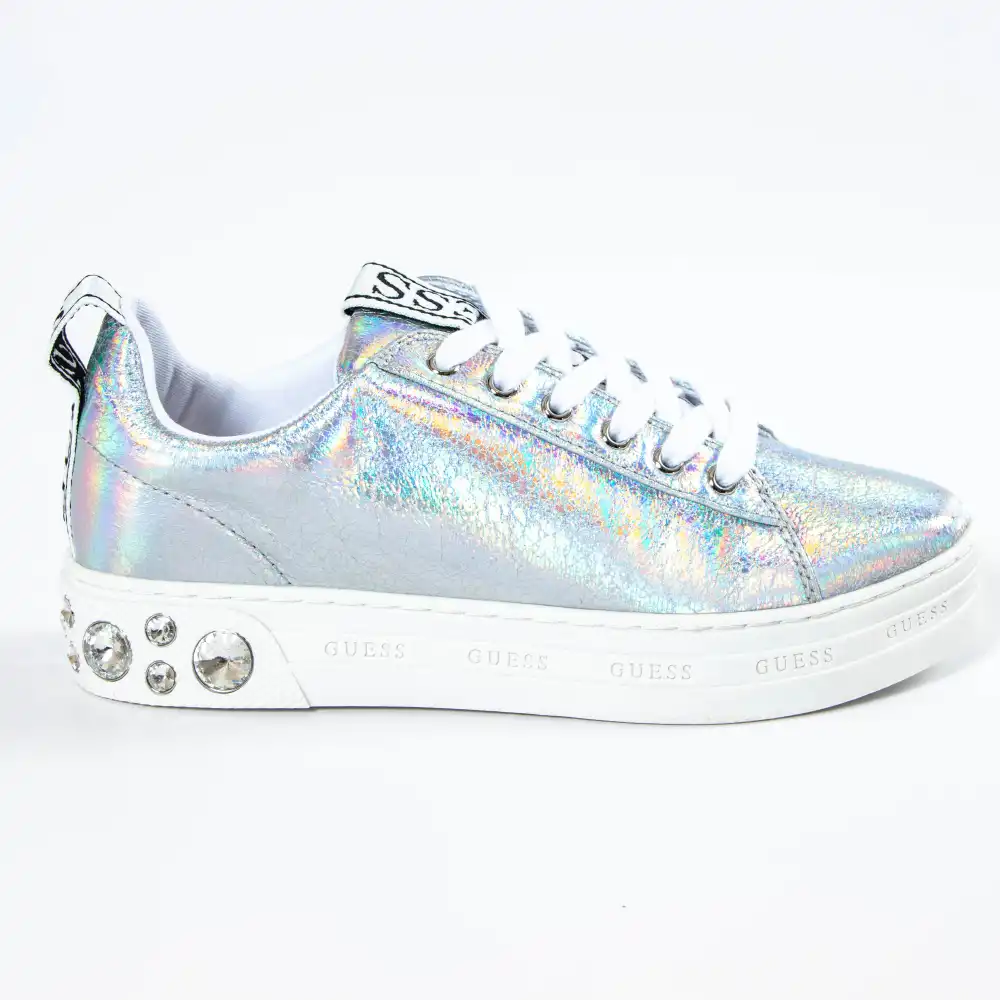 Basket basse femme Guess Ritlel Argent - ZESHOES