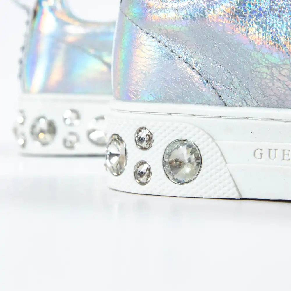 Basket basse femme Guess Ritlel Argent - ZESHOES