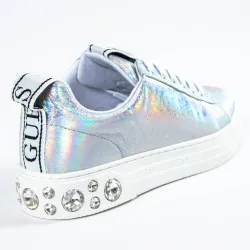 Basket basse femme Guess Ritlel Argent - ZESHOES