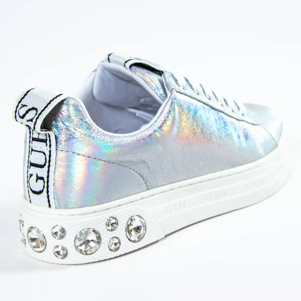 Basket basse femme Guess Ritlel Argent - ZESHOES