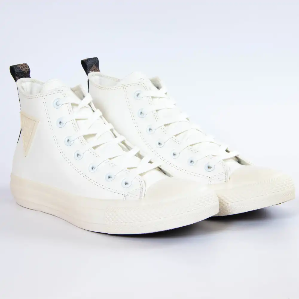 Basket montante femme Guess Niaele Blanc - ZESHOES