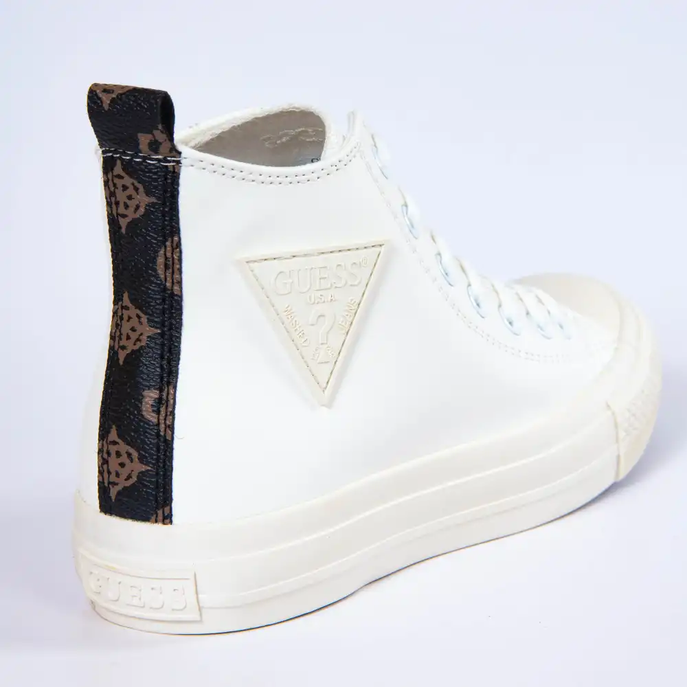 Basket montante femme Guess Niaele Blanc - ZESHOES Basket montante femme Guess Niaele Blanc - ZESHOES