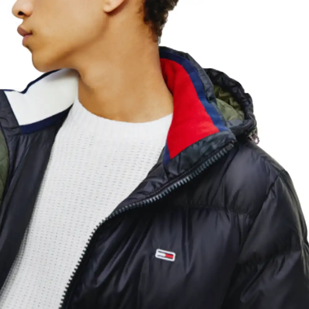 Doudoune homme Tommy Jeans Essential down Bleu - ZESHOES Doudoune homme Tommy Jeans Essential down Bleu - ZESHOES