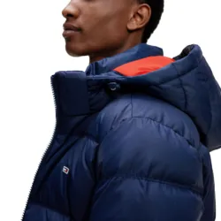 Doudoune homme Tommy Jeans Essential down Bleu - ZESHOES Doudoune homme Tommy Jeans Essential down Bleu - ZESHOES