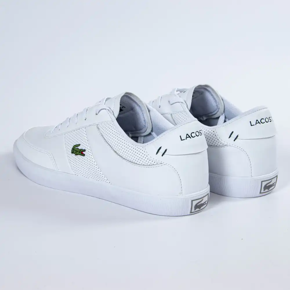 Basket de ville basse homme Lacoste Classic logo Blanc - ZESHOES Basket de ville basse homme Lacoste Classic logo Blanc - ZESHOES