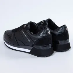 Basket basse femme Tommy Jeans dark Noir - ZESHOES Basket basse femme Tommy Jeans dark Noir - ZESHOES