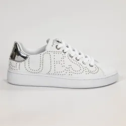 Basket de ville basse femme Guess slide logo Blanc - ZESHOES Basket de ville basse femme Guess slide logo Blanc - ZESHOES